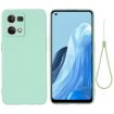 OPPO Reno8 4G Green Liquid Silicone Dropproof Phone Case - 1