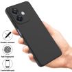 OPPO A3x Solid Color Silicone Dropproof Full Coverage Case (Black) - 2