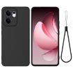 OPPO Reno13 F Solid Black Silicone Dropproof Phone Case 4G/5G - 1