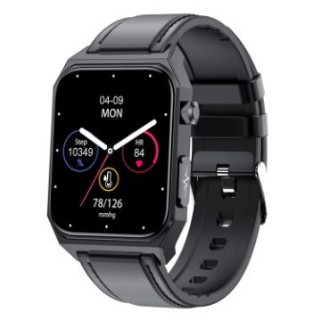 E530 1.91" IP68 Waterproof Smart Watch w/ ECG & Blood Sugar (Black) - 1