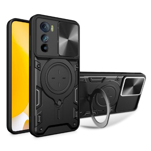 Motorola Edge 30 Camshield Magnetic Holder Phone Case (Black) - 1