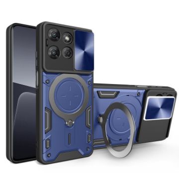 Moto G Power 2025 Blue Texture Camshield Magnetic Phone Case - 1