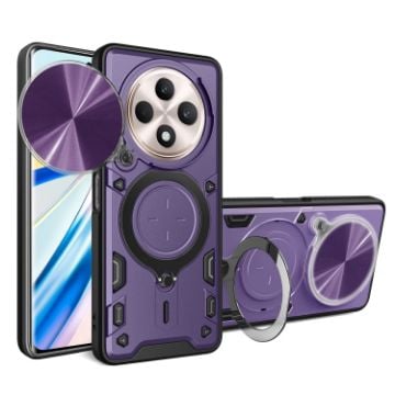 OPPO Reno12 F 5G Camshield Case with Magnetic Holder (Purple) - 1