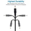 8A 5.5x2.1mm Female-Male DC Power Extension Cable (Black) - 5