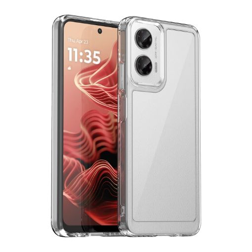 Motorola Moto G35 5G Colorful Acrylic TPU Case (Transparent) - 1