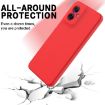 Moto G55 Red Dropproof Full Coverage Silicone Phone Case - 5