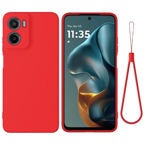 Moto G05/E15 Red Silicone Dropproof Full Coverage Phone Case - 1