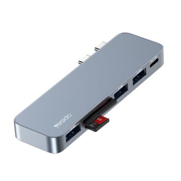 Yesido HB10 6 in 1 USB-C Multifunctional Docking Station HUB Adapter - 1