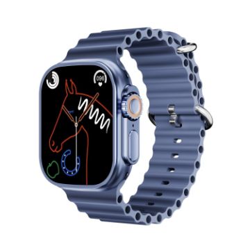 WS-E9 Ultra 2.2" IP67 Waterproof Smart Watch with Heart Rate & NFC (Blue) - 1