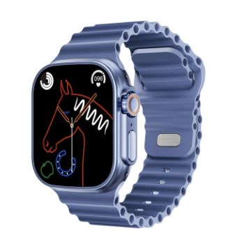 WS-E9 Ultra 2.2" IP67 Waterproof Smartwatch, HR/NFC, Blue Band - 1