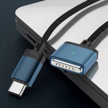 140W Blue 2m Type-C to MagSafe 3 Magnetic Charging Cable - 1