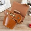Canon EOS R50 Magnetic Leather Camera Case Bag with Strap, Brown - 3