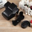 Canon EOS R50 Magnetic Leather Camera Case Bag with Strap, Black - 1
