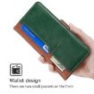 Realme P3 Ultra 5G Leather Case, Contrast Buckle (Lt Brown+Green) - 5
