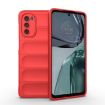 Motorola Moto G62 5G Red TPU + Flannel Magic Shield Case - 1