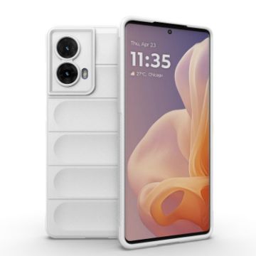 Moto G85 5G Global Magic Shield TPU+Flannel Case (White) - 1