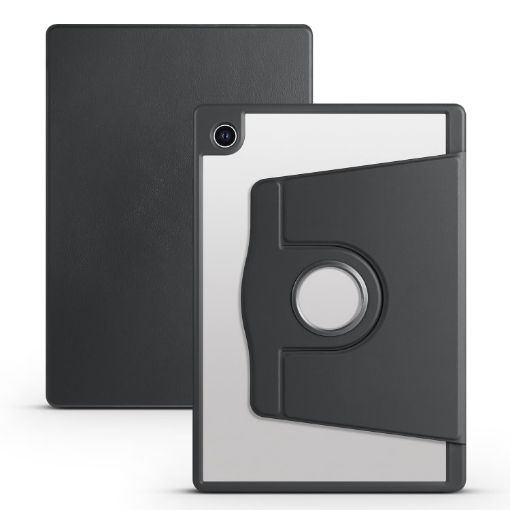Samsung Galaxy Tab A8 360 Rotation Smart Leather Case Black - 1