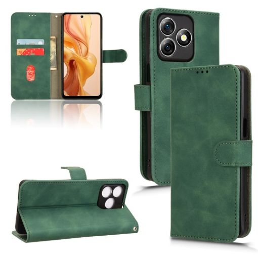 Ulefone Note 18 Ultra Green Leather Magnetic Flip Phone Case - 1