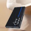 Samsung Galaxy Z Fold7 Ultra-thin Carbon Fiber Phone Case (Blk/Ylw) - 5