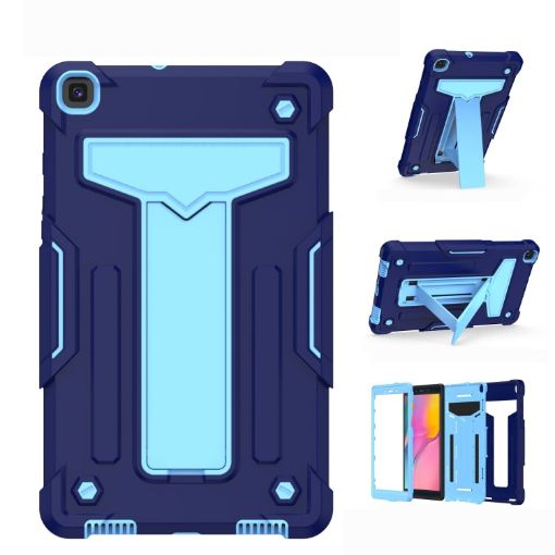 Samsung Galaxy Tab A8.0 T-shaped Shockproof Case (Navy+Blue) - 1