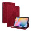 Samsung Galaxy Tab S5e Butterfly Flower Leather Case (Red) - 1