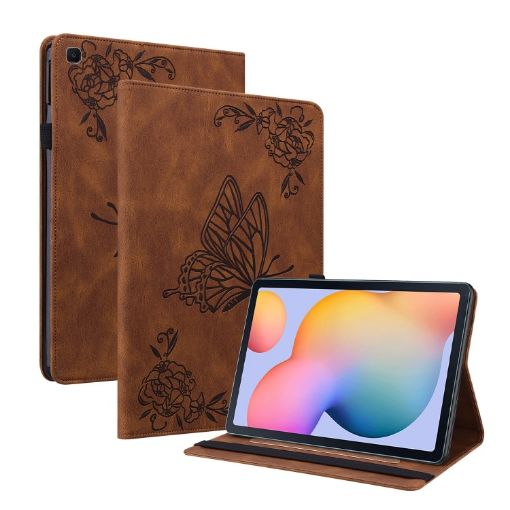 Samsung Galaxy Tab S5e T720/T725 Butterfly Flower Leather Case - 1