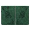 Galaxy Tab S4 10.5 Butterfly Flower Leather Case - Green - 3