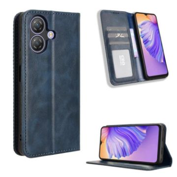 Ulefone Note 21 Retro Leather Phone Case - Magnetic Buckle, Blue - 1