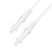 1.5m EMK White Digital Audio Optical Fiber Speaker Cable - 1
