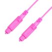 EMK 2m Pink Optical Fiber Audio Cable OD2.2mm Speaker Balance - 1
