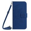 OPPO A5x 4G/5G Leather Case, Sun Flower Embossed, Dark Blue - 2