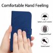 OPPO A5x 4G/5G Leather Case, Sun Flower Embossed, Dark Blue - 4