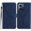 OPPO A5x 4G/5G Global Blue Leather Embossed Phone Case - 1