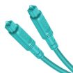 1.5m EMK Square Port Optical Fiber Cable Sky Blue - 2