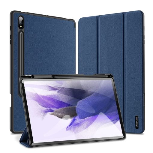Samsung Galaxy Tab S9+ DUX DUCIS Domo Leather Case (Blue) - 1