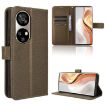Ulefone Note 17 Pro Brown Diamond Texture Leather Phone Case - 1