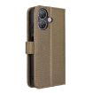 Ulefone Note 21 Brown Leather Phone Case with Diamond Texture - 3