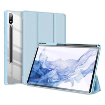 Samsung Galaxy Tab S9+ Blue Leather Case with Sleep/Wake Function - 1
