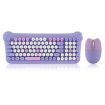 QW05 Mixed Color 2.4G Wireless Keyboard Mouse Set - Purple - 1