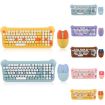 QW05 Mixed Color 2.4G Wireless Keyboard Mouse Set - Purple - 2