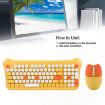 QW05 Mixed Color 2.4G Wireless Keyboard Mouse Set - Purple - 6