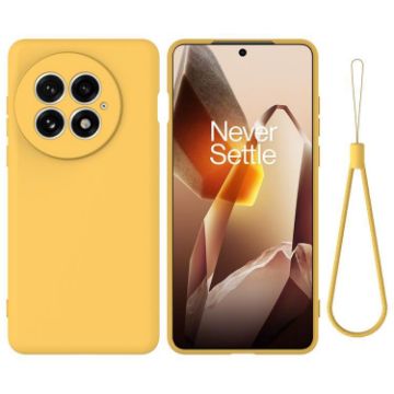 OnePlus 13 Shockproof Yellow Liquid Silicone Phone Case - 1