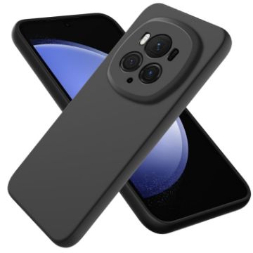For Honor Magic6 Pro Liquid Silicone Dropproof Phone Case - Black - 1