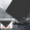 Samsung Galaxy Tab S9+ Black Cloth Texture Leather Case - 6