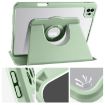 iPad Pro 13 2024 Green 360 Rotation Leather Tablet Case - 3