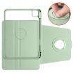 iPad Pro 13 2024 Green 360 Rotation Leather Tablet Case - 6