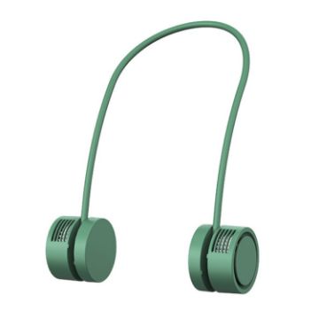 DQ209 Green Portable Hanging Neck Mute Aroma Diffuser Fan - 1