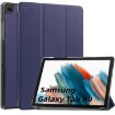 Galaxy Tab A9 Dark Blue Leather Case - Pure Color 3-Fold Holder - 1