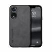OPPO A78 4G Dark Grey Leather Magnetic Phone Case - 1