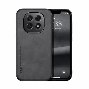 OPPO A5 5G Leather Magnetic Back Case - Dark Grey - 1